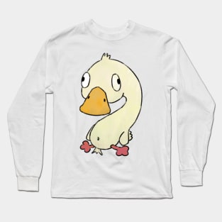 Goofy duck drawing Long Sleeve T-Shirt